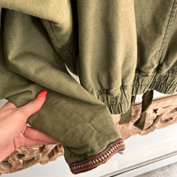 FREE PEOPLE FLIGHT LINE BOMBER JACKET CARGO GREEN MILITARY 🌸 - Picture 13 of 16